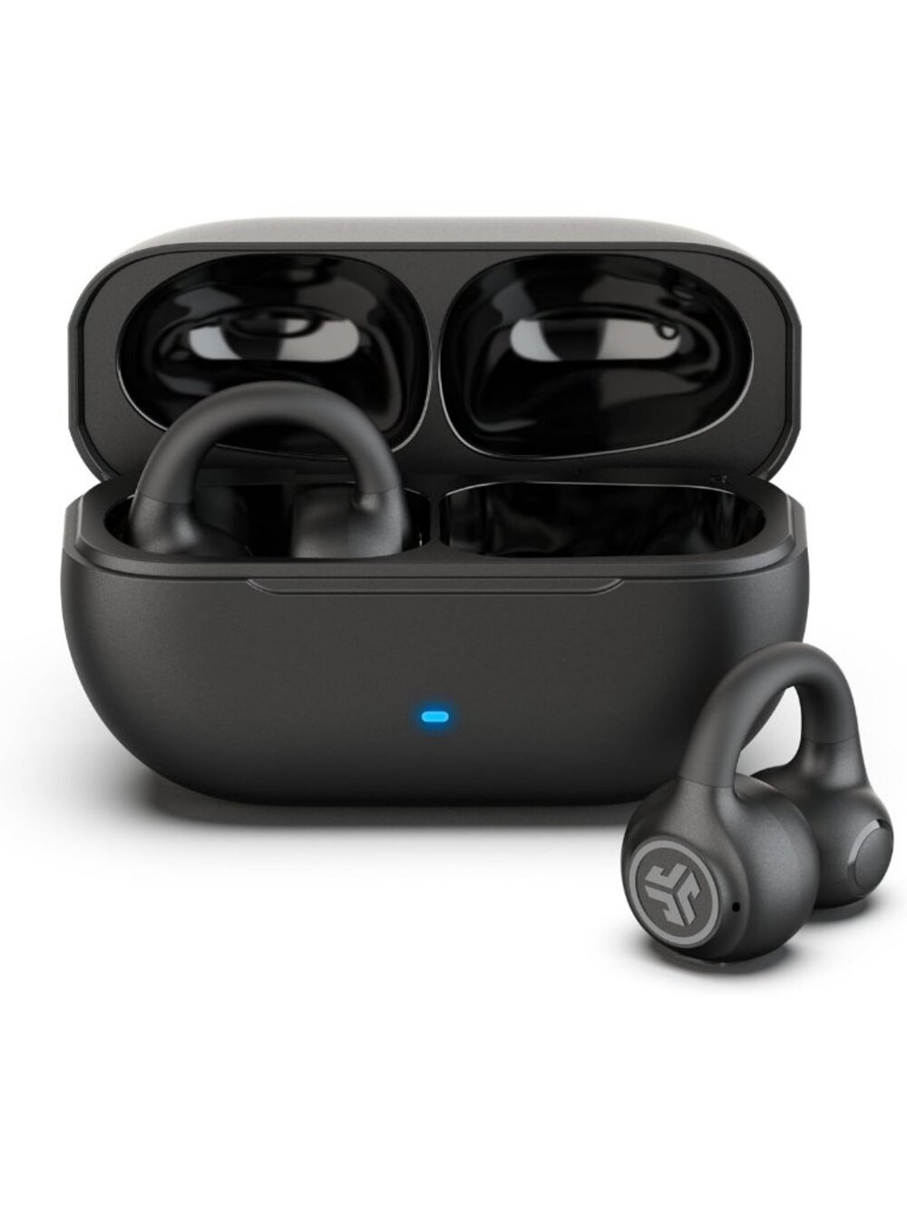 True Wireless Bluetooth Earbuds, Open Ear Design, Clip-On Style, Black